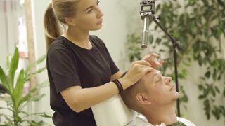 ASMR Female Barber Massage | Lady Scalp & Head Washing Relaxation