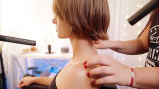ASMR Barber Massage Alena | Female Lady Barber Head & Hair Sounds