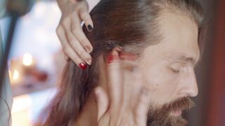 ASMR Barber Head and Shoulder Massage | Whispering Relaxation Sounds