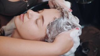 ASMR Lady Barber Alena  Relaxing Hair Wash & Deep Scalp Massage for Sleep