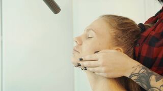 ASMR Lady Barber Aloe Vera Face Massage | Head Spa and Skin Care Sounds