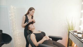 ASMR Lady Barber Facial Massage | Relaxing Face Spa Sounds
