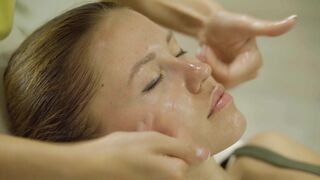 ASMR Lady Barber Face Spa Massage | Lotion Sounds and Gentle Relaxation