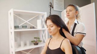 ASMR Korean Lady Barber Scalp Massage | Intensive Head Relaxation