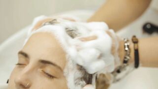 ASMR Lady Barber Hair Wash and Scalp Care | Relaxing Haircut Sounds