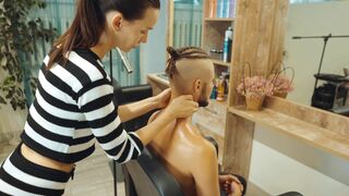 ASMR Lady Barber Head and Neck Massage | Shoulder Relaxation Sounds
