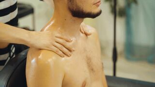 ASMR Lady Barber Head and Neck Massage | Shoulder Relaxation Sounds