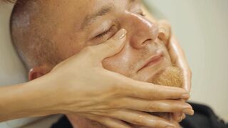 ASMR Lady Barber Face Touch Massage | Head Relaxation Sounds