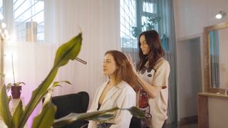 ASMR Lady Barber Hair Brushing | Scalp Relaxation and Soft Sounds