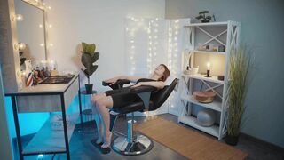 ASMR Lady Barber Soap Facial | Relaxing Spa Foam and Skin Care Sounds