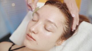 ASMR Lady Barber Soap Facial | Relaxing Spa Foam and Skin Care Sounds