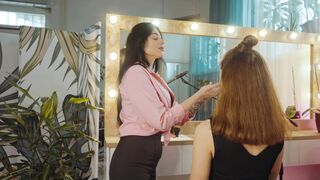 ASMR Lady Barber Face Massage | Makeup Parlor Relaxation Sounds