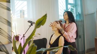 ASMR Lady Barber Face Massage | Makeup Parlor Relaxation Sounds