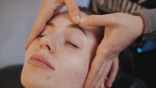 ASMR Lady Barber Hot Towel Facial | Relaxing Face Cleaning Spa