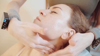ASMR Lady Barber Face Massage | Front Facial Relaxation Sounds