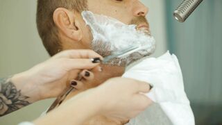 ASMR Lady Barber Face Shaving Massage | Relaxing Grooming Sounds