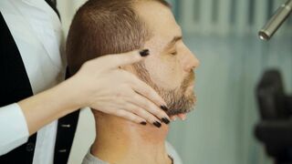 ASMR Lady Barber Face Shaving Massage | Relaxing Grooming Sounds
