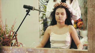 ASMR Lady Barber Scalp and Hair Massage | Deep Relaxation Sounds