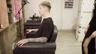 ASMR Lady Barber Hair Styling | Head Massage and Scratching Sounds