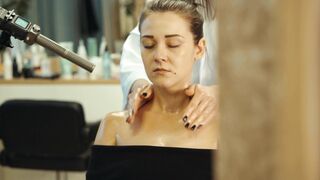 ASMR Lady Barber Shoulder Oil Massage | Deep Relaxation Sounds