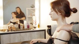 ASMR Lady Barber Neck and Shoulder Massage | Natural Relaxing Sounds