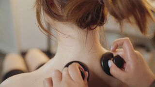ASMR Lady Barber Neck and Shoulder Massage | Natural Relaxing Sounds