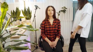 ASMR Lady Barber Scalp Massage | Head Stimulation and Hair Brushing Sounds