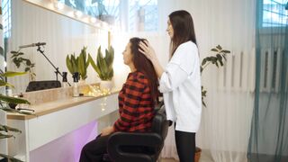 ASMR Lady Barber Scalp Massage | Head Stimulation and Hair Brushing Sounds