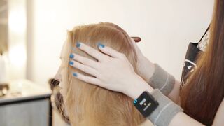 ASMR Lady Barber Hair Brushing | Head Scalp Massage and Relaxation