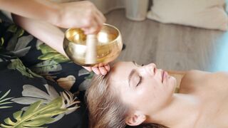 ASMR Sound Therapy Face and Neck Massage for Sleep