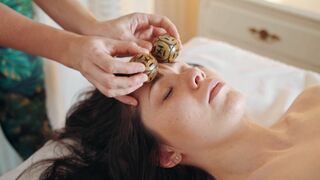 Stone Ball Rolling Massage ASMR Relaxation