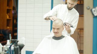 ASMR Barbershop Head Shaving and Relaxation Experience