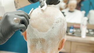 ASMR Barbershop Head Shaving and Relaxation Experience