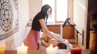 ASMR Back Massage with Wartenberg Wheel Stimulation