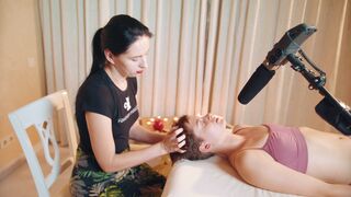 ASMR Facial Massage with Snail Therapy for Skincare Relaxation