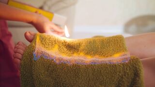 ASMR Foot Massage with Warm Oil Relaxation Treatment