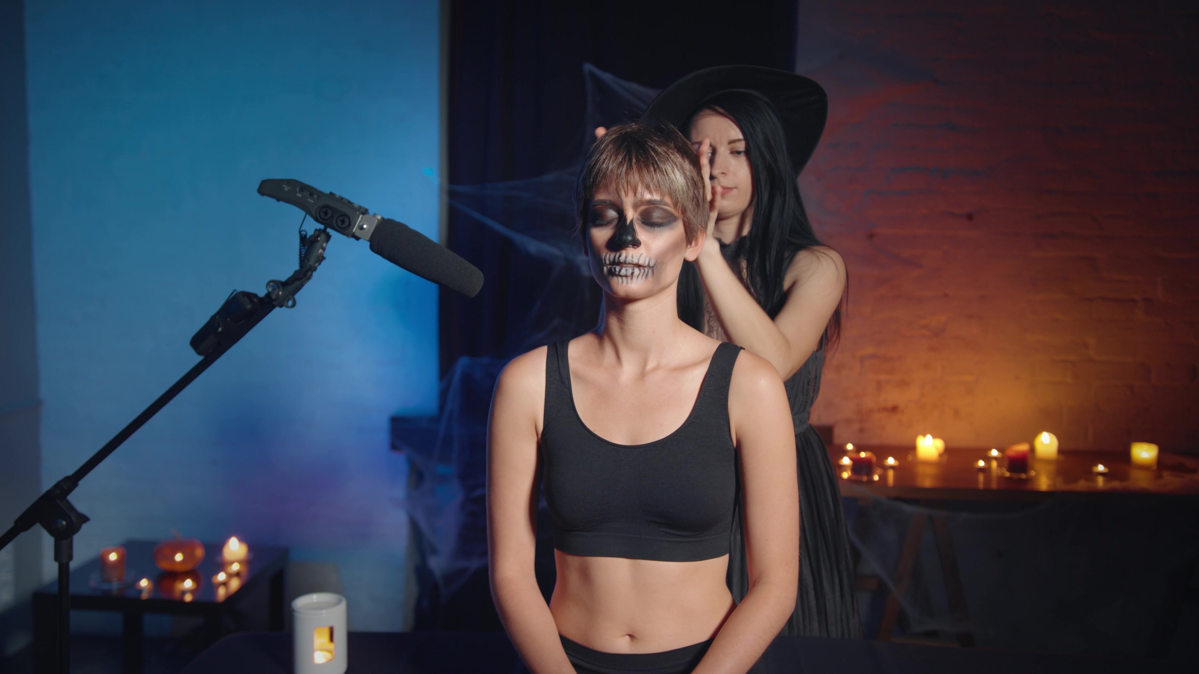 Halloween ASMR Head Neck and Scalp Massage with Tingles